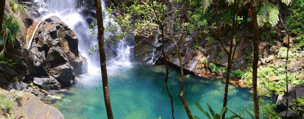 La grande cascade de la rivière bleue