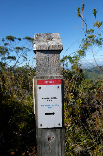 Sentier vers le Mont Do au niveau du mamelon Énnéboli