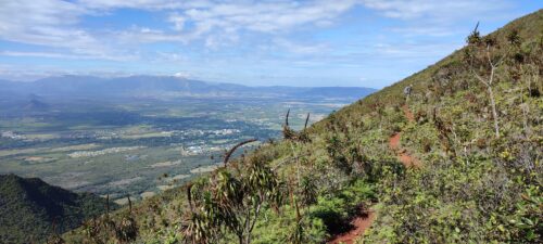 Vue sur les reliefs du Koniambo pendant l'ascension