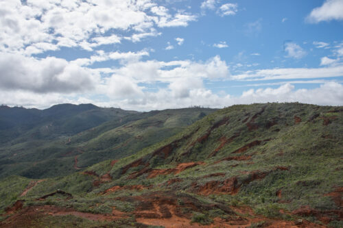Relief et végétation sur le massif du Koniambo